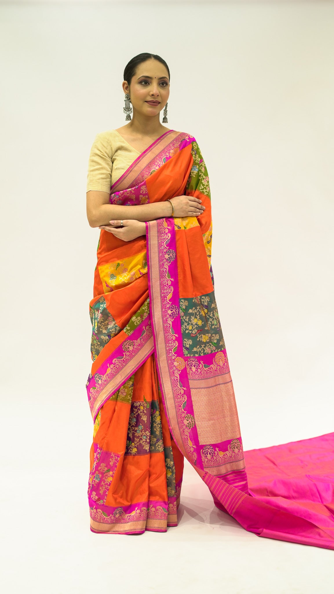 Sunset Box Rangkat Iktara Silk Saree
