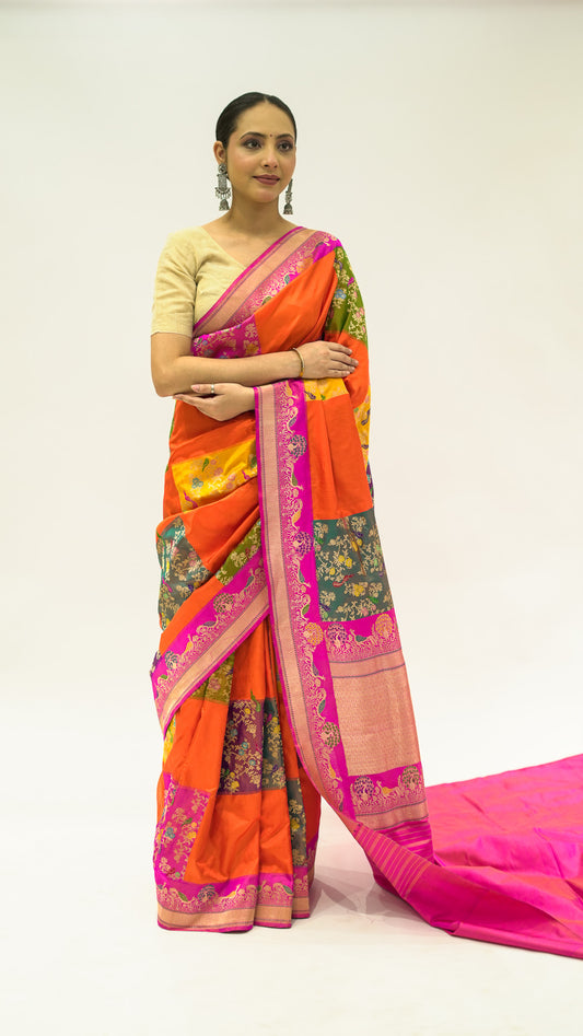 Sunset Box Rangkat Iktara Silk Saree