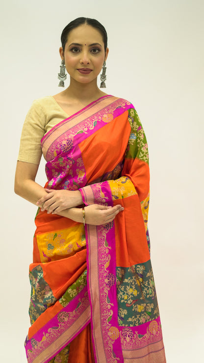 Sunset Box Rangkat Iktara Silk Saree