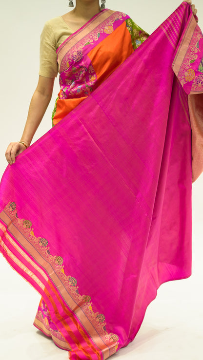 Sunset Box Rangkat Iktara Silk Saree