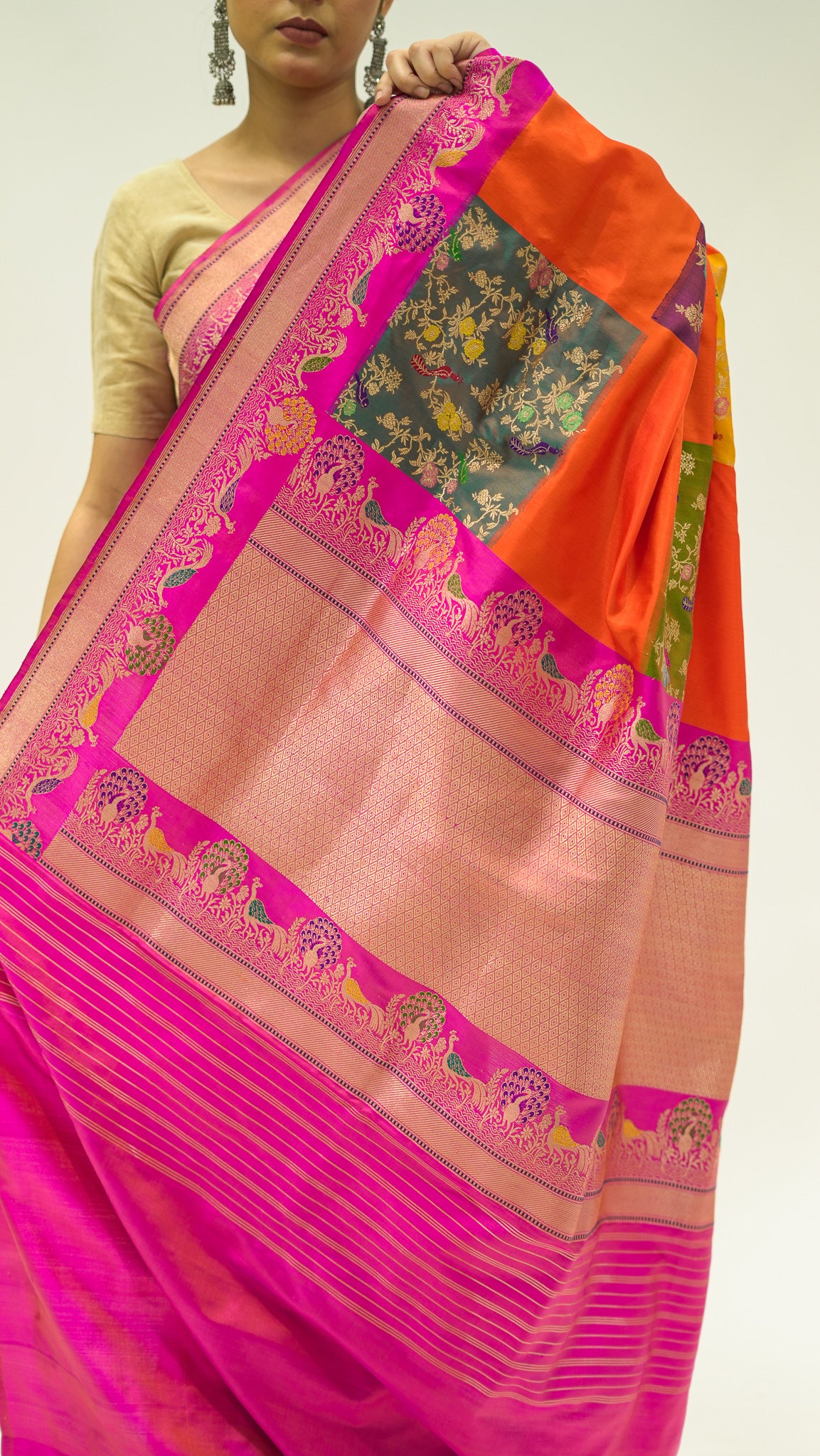 Sunset Box Rangkat Iktara Silk Saree