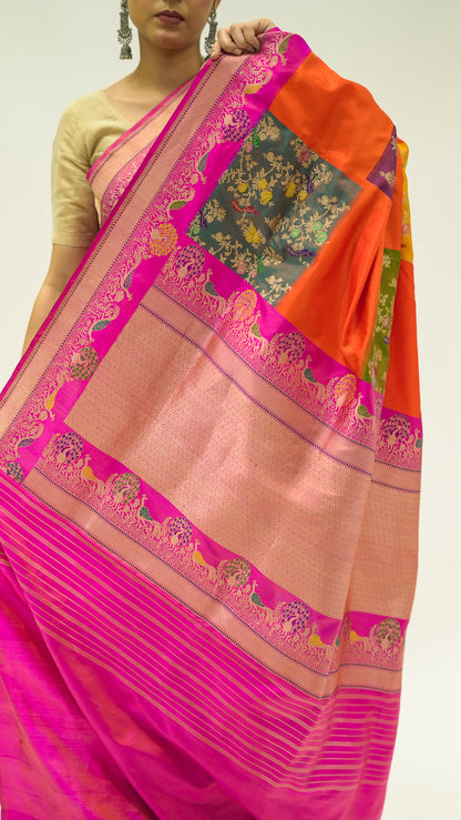 Sunset Box Rangkat Iktara Silk Saree