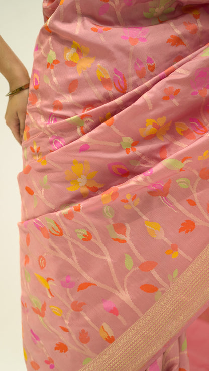 Onion Bloom Jungla Iktara Silk Saree