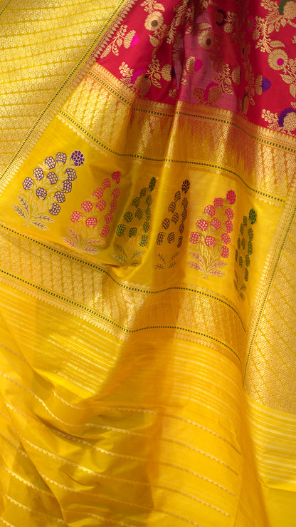 Sunlit Jungla Contrast Iktara Silk Saree