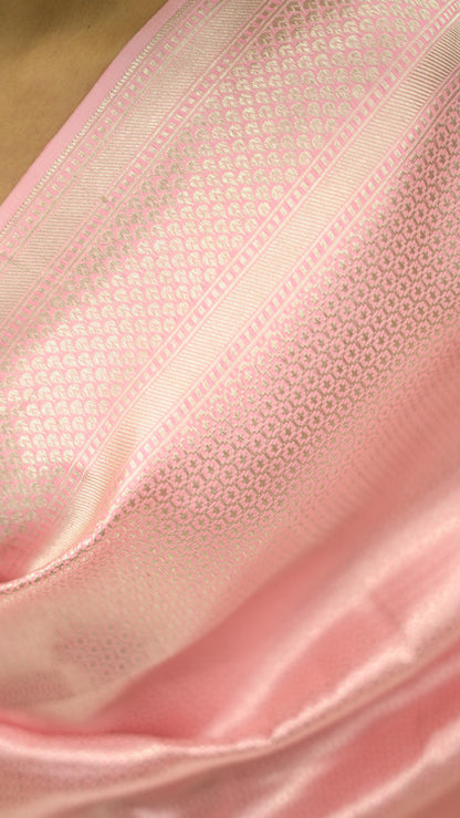 Blush Kinkhwab Elegance Katan Silk Saree