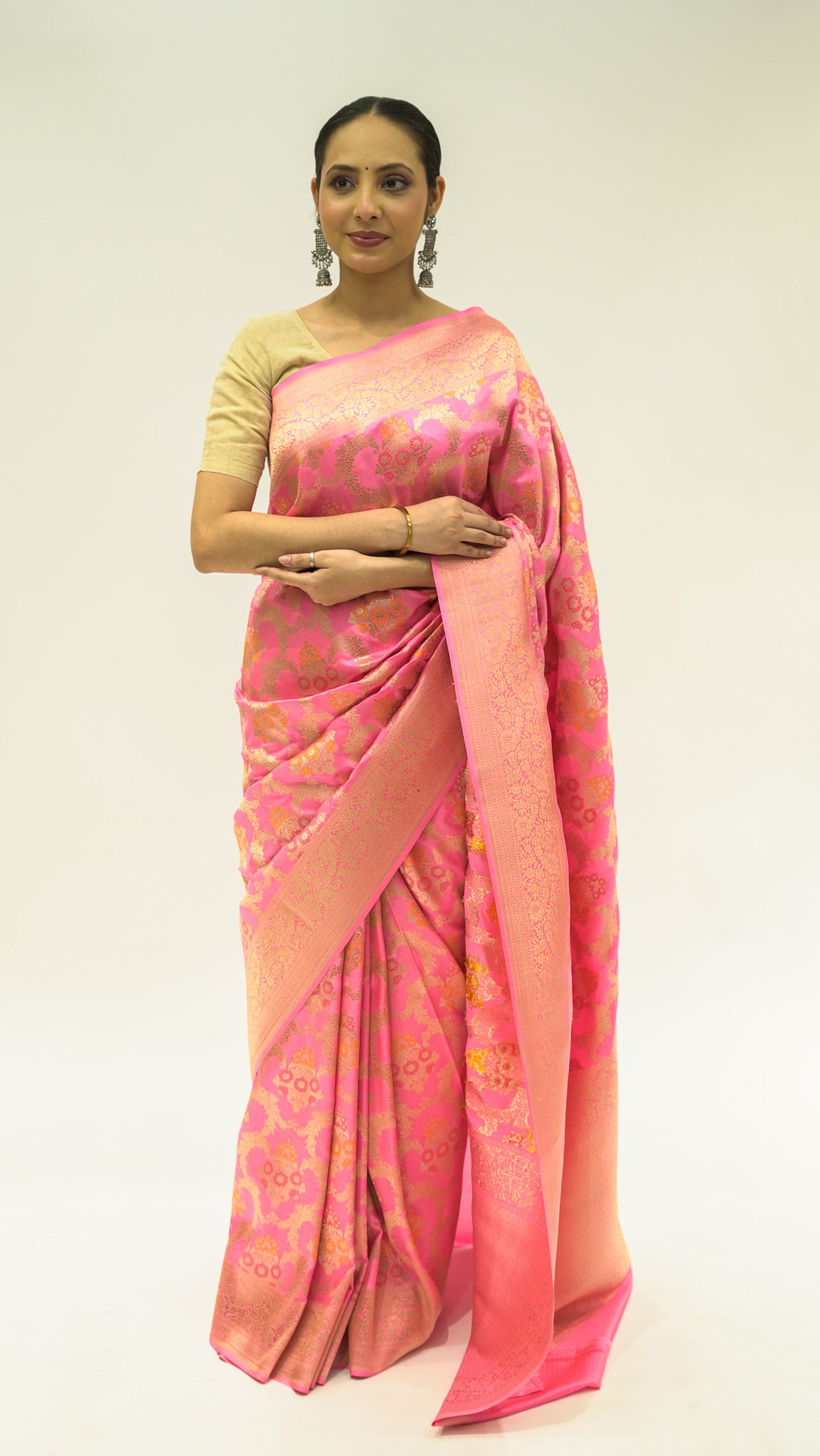 Rose Jaal Elegance Iktara Silk Saree