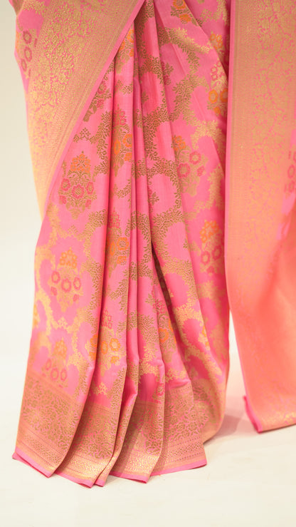 Rose Jaal Elegance Iktara Silk Saree