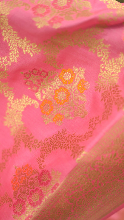 Rose Jaal Elegance Iktara Silk Saree