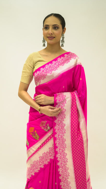 Rani Vivid Charm Katan Silk Saree